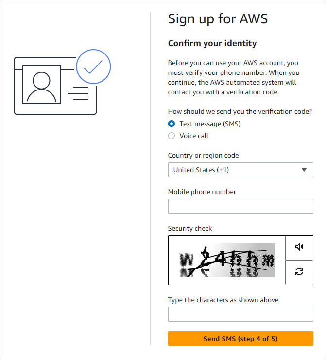 Confirm Identity form