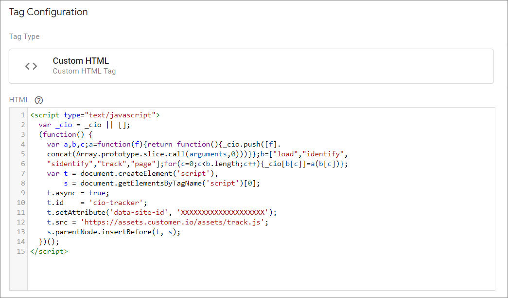 Google Tag Manager Custom HTML