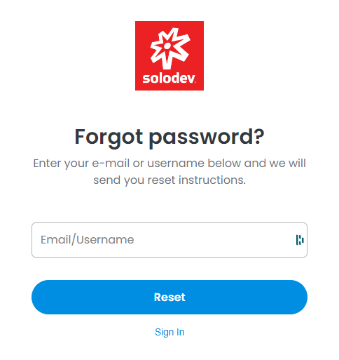 forgot password