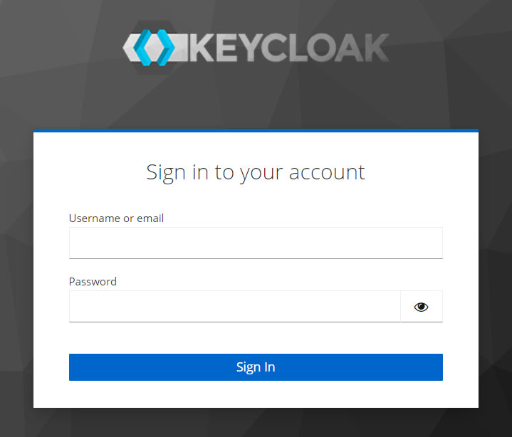 Keycloak Login Screen