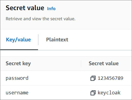 Keycloak secret values