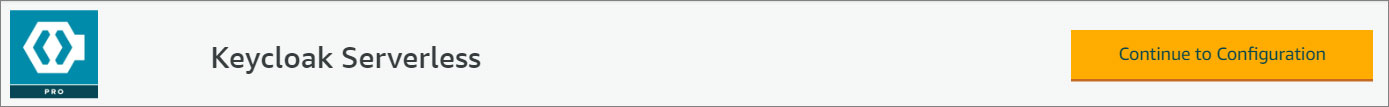 Keycloak Serverless Continue to Configuration