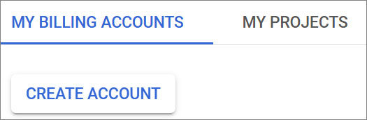 Google console Create Account