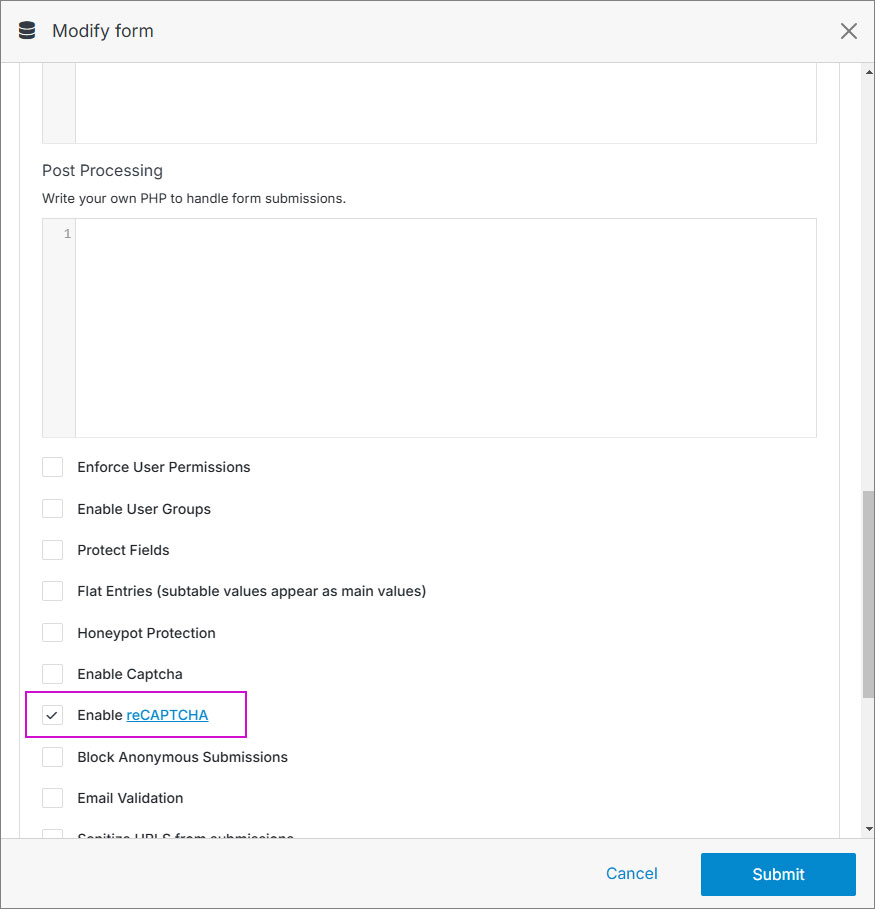 Solodev CMS Form Modify Advanced