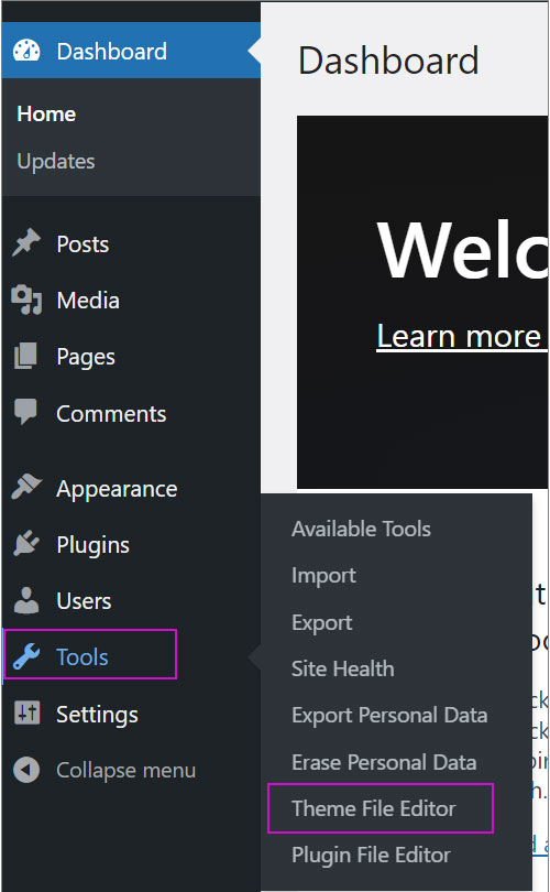 WordPress Theme File Editor