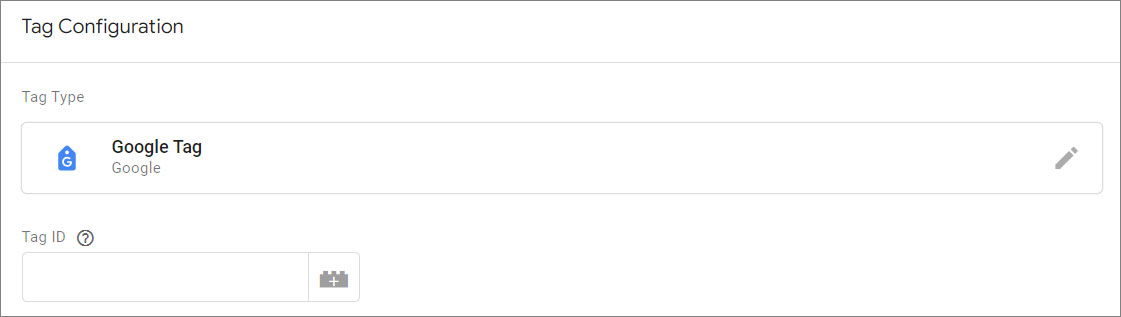 Google Tag Manager New Tag ID