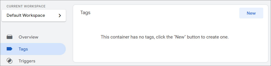Google Tag Manager New Tag