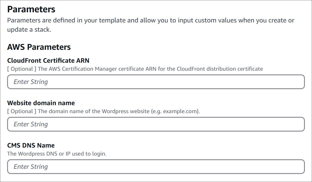 WordPress Pro CDN Parameters