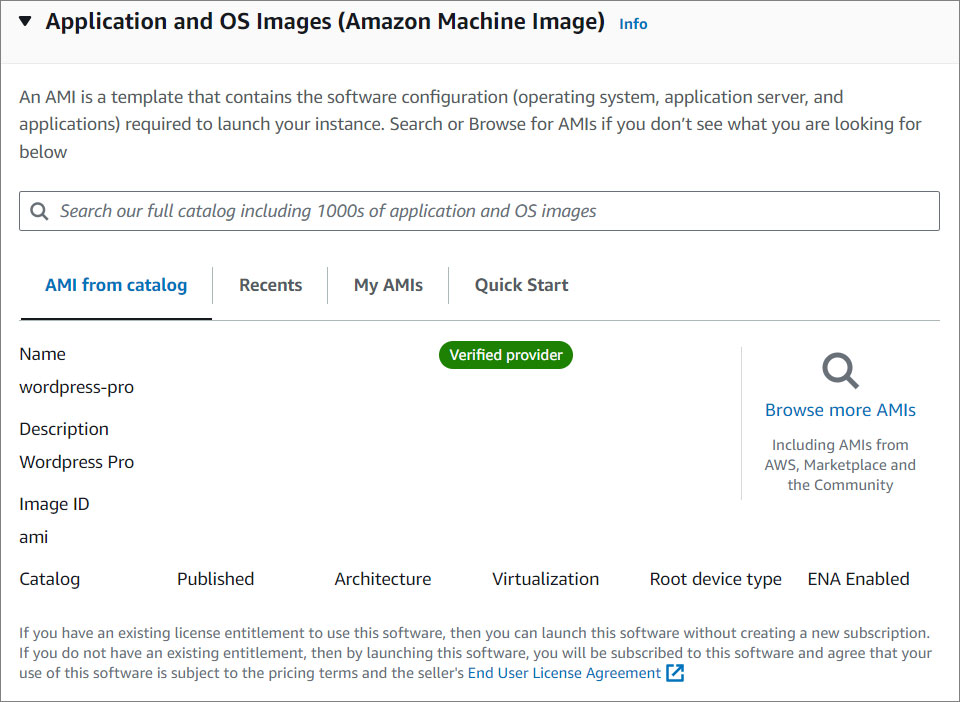 WordPress Amazon Machine Image