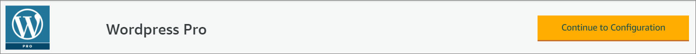 WordPress Pro Continue to Configuration